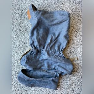 Sakura Bloom Linen Scout with Leather Straps